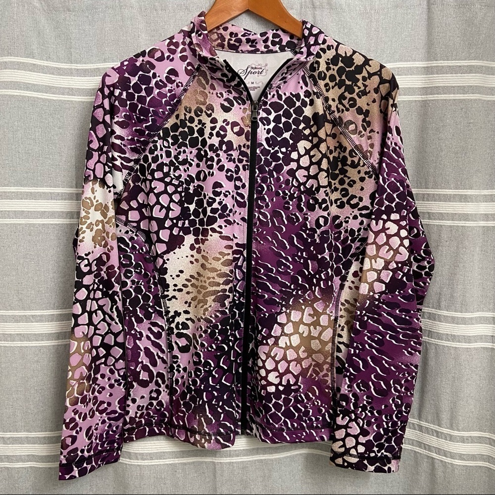 STYLE & CO / Sport Animal Print Athletic Jacket Size M